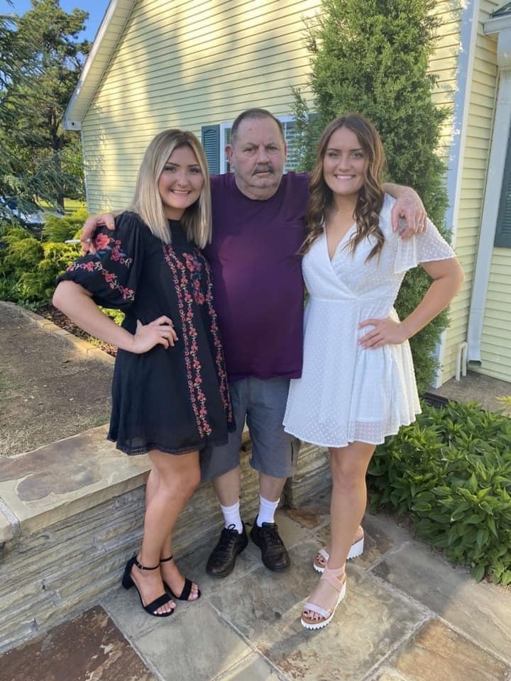 Skylar and Shyanna with their grandfather Bill